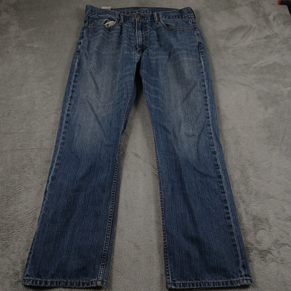 Levis 559 Jeans Men 36x30 Blue Denim Relaxed Fit Straight Leg Pockets Distressed
